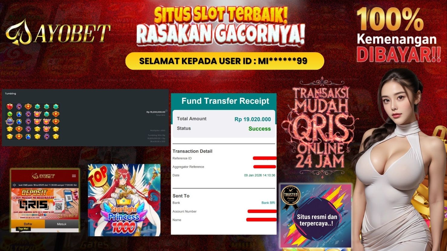 AYOBET JACKPOT SLOT STARLIGHT PRINCESS 1000